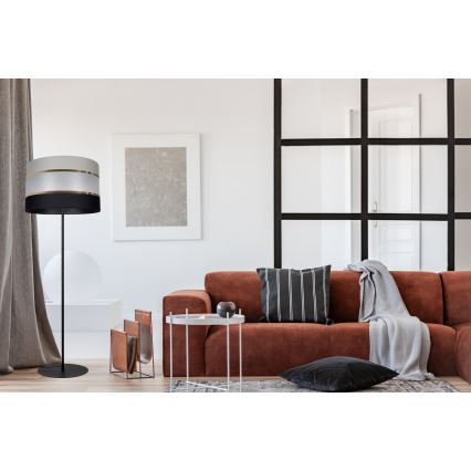 Golvlampa CORAL 1xE27/60W/230V svart/grå