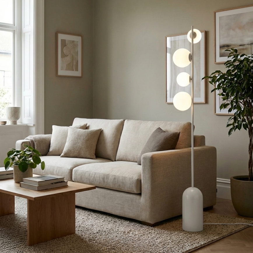 Golvlampa ETNO 4xG9/8W/230V vit
