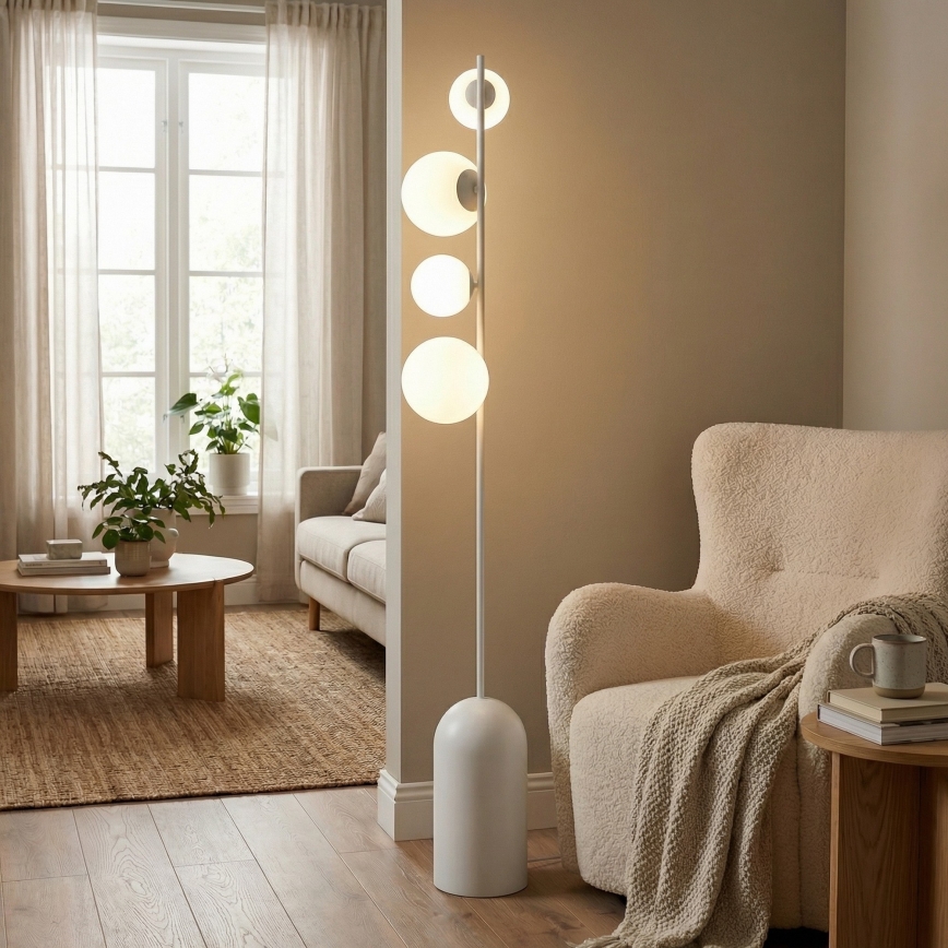 Golvlampa ETNO 4xG9/8W/230V vit