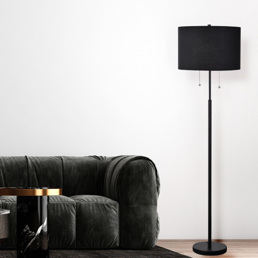 Golvlampa FOGO 2xE27/15W/230V svart