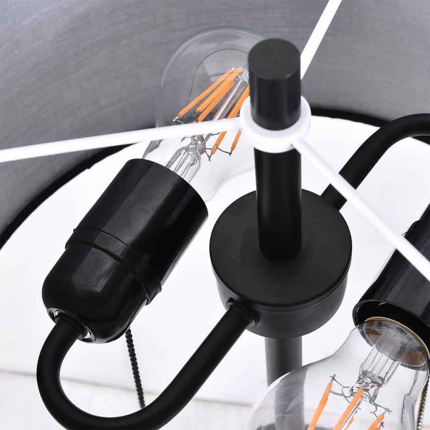 Golvlampa FOGO 2xE27/15W/230V svart