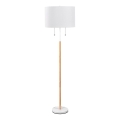 Golvlampa FOGO 2xE27/15W/230V vit/beige