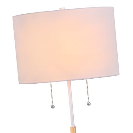 Golvlampa FOGO 2xE27/15W/230V vit/beige