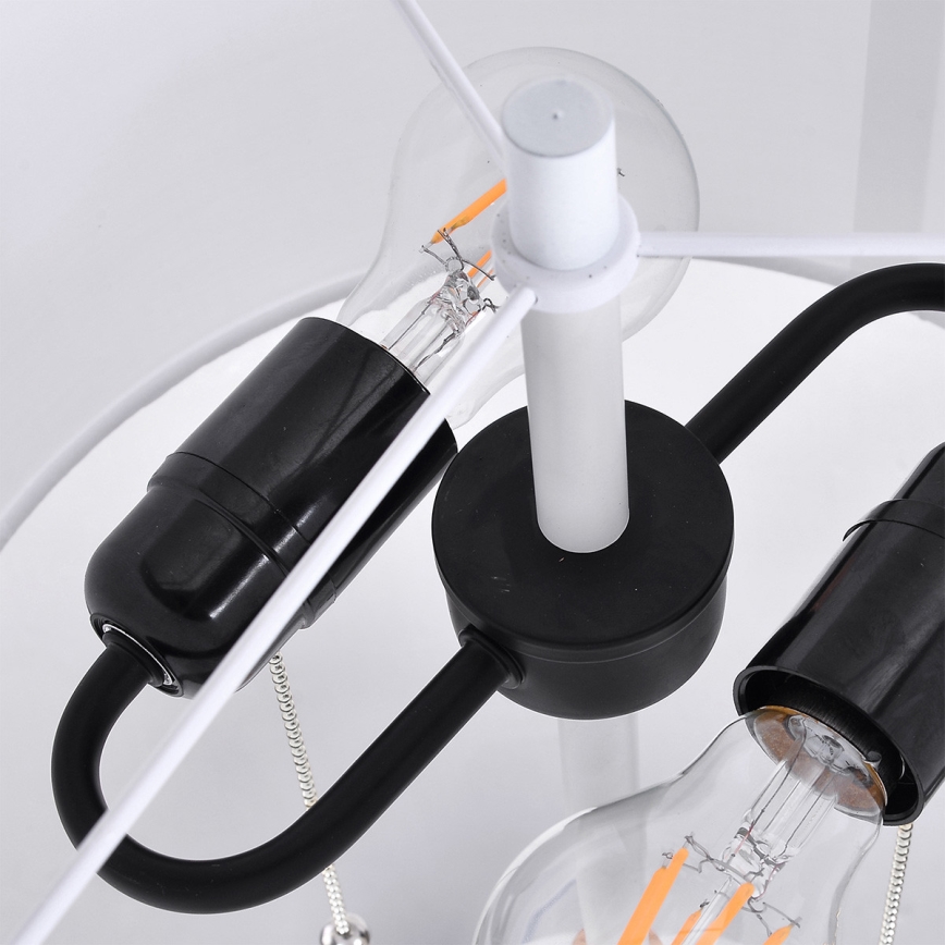 Golvlampa FOGO 2xE27/15W/230V vit/beige