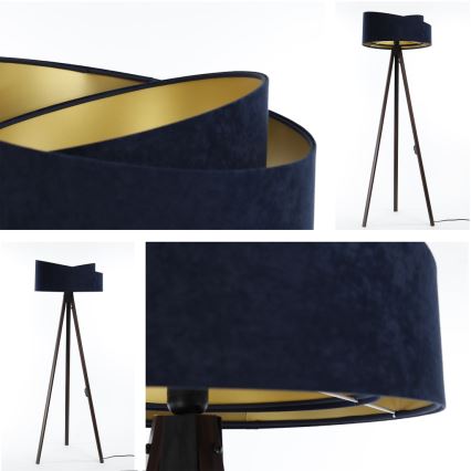 Golvlampa GALAXY 1xE27/60W/230V blå/wenge