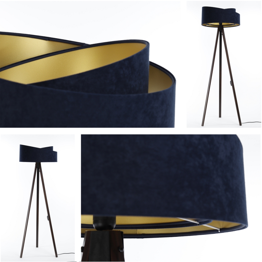 Golvlampa GALAXY 1xE27/60W/230V blå/wenge