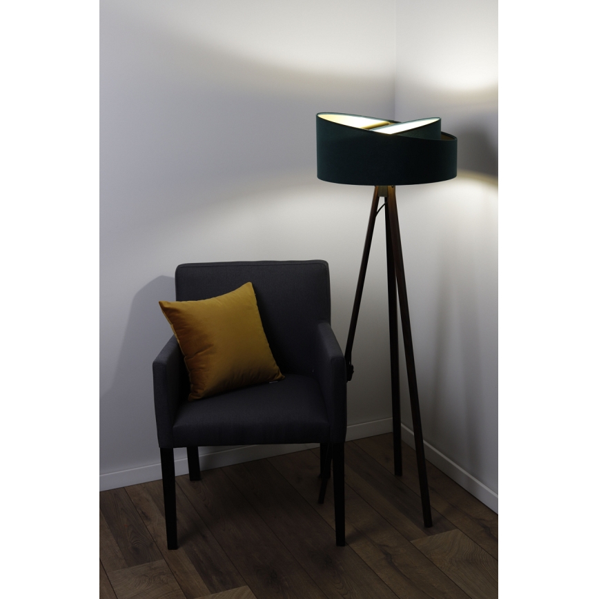 Golvlampa GALAXY 1xE27/60W/230V grön/wenge
