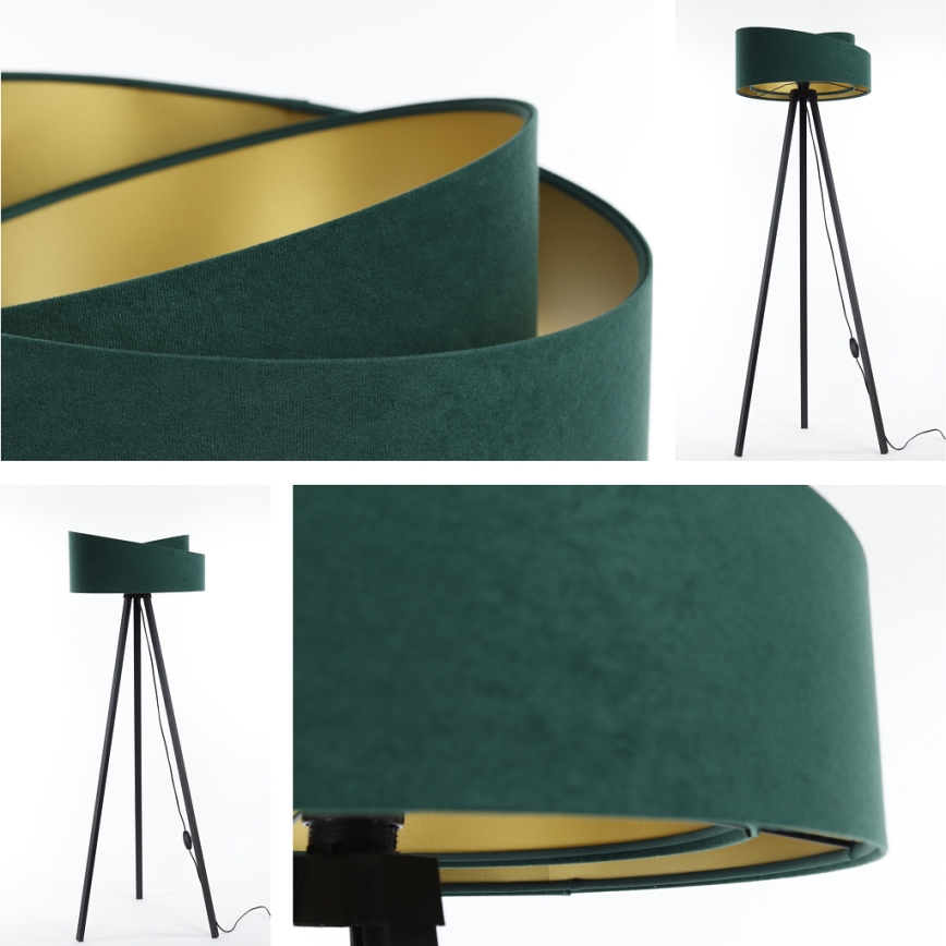 Golvlampa GALAXY 1xE27/60W/230V grön/wenge