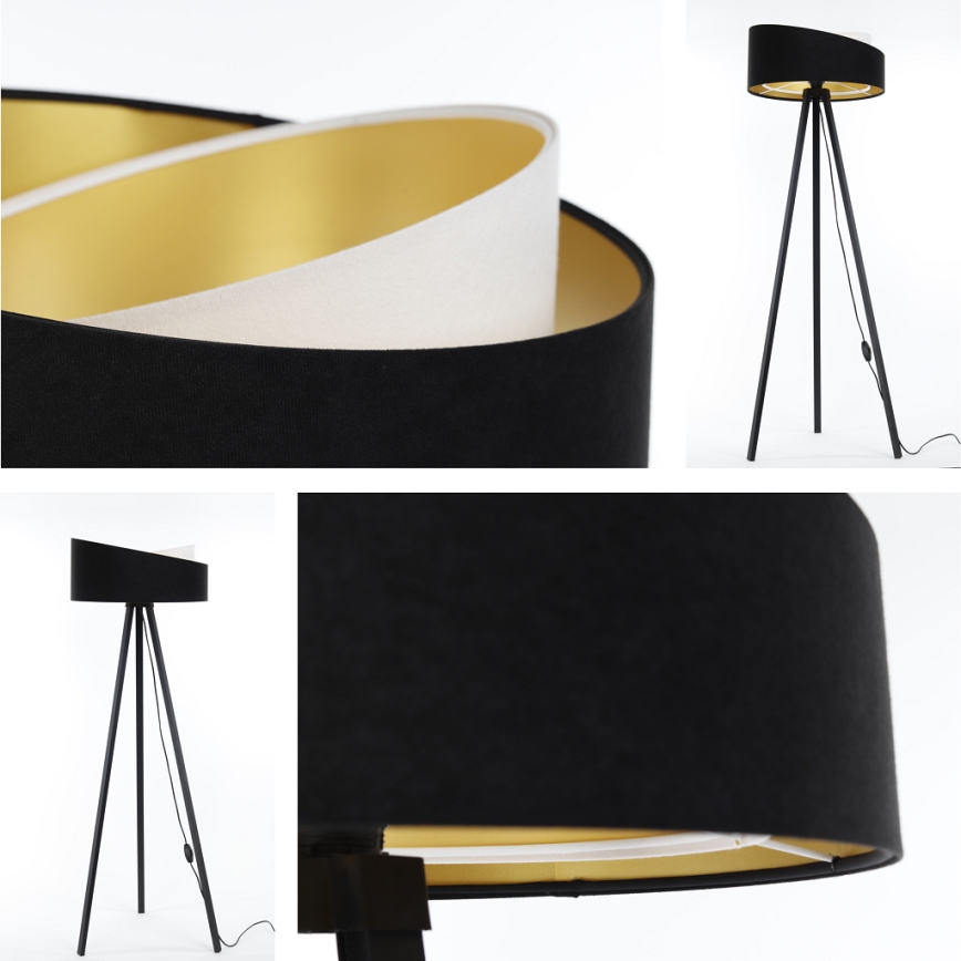 Golvlampa GALAXY 1xE27/60W/230V svart/vit/wenge