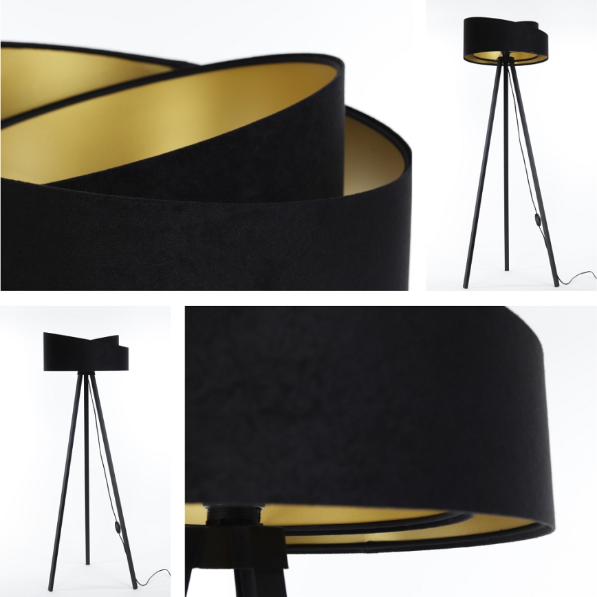 Golvlampa GALAXY 1xE27/60W/230V svart/wenge