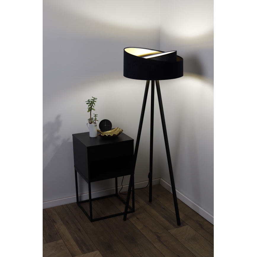 Golvlampa GALAXY 1xE27/60W/230V svart/wenge