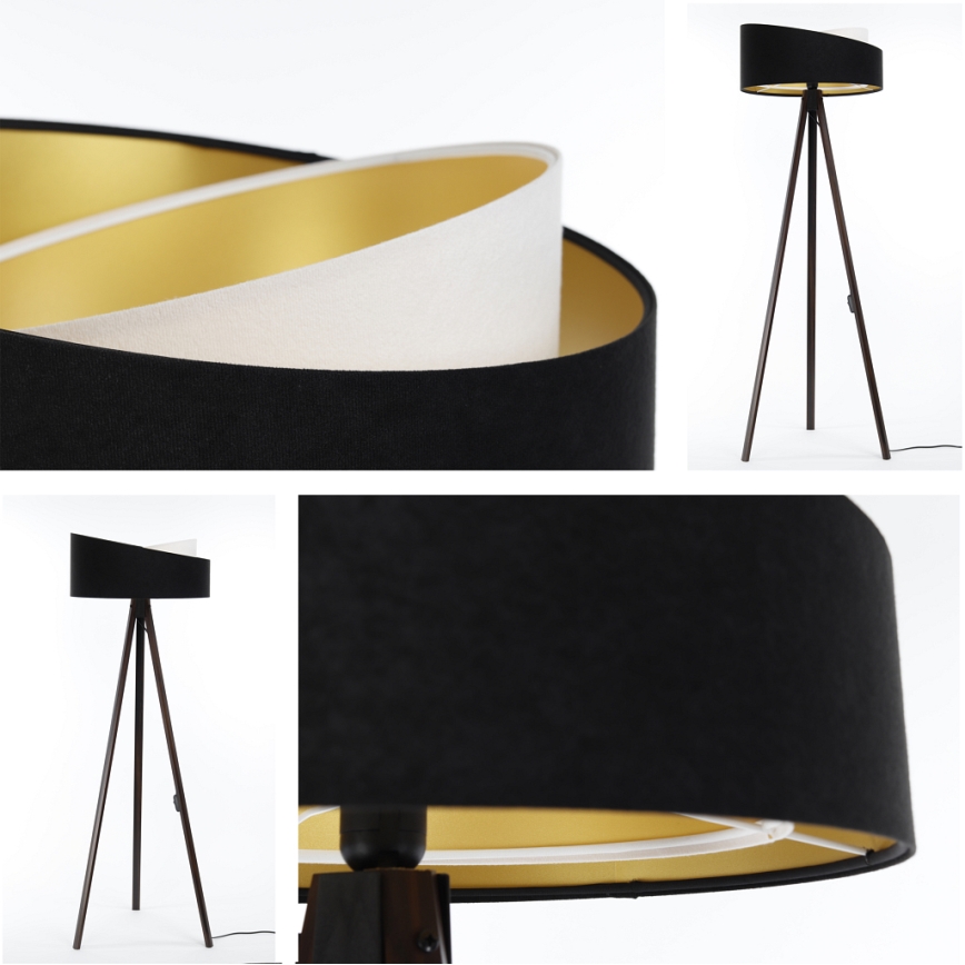 Golvlampa GALAXY 1xE27/60W/230V svart/wenge