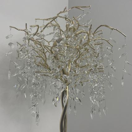 Golvlampa i kristall 5xG9/40W/230V guld