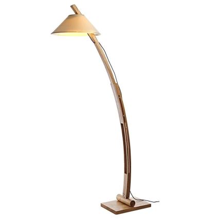 Golvlampa i massivt askträ 1xE27/60W/230V