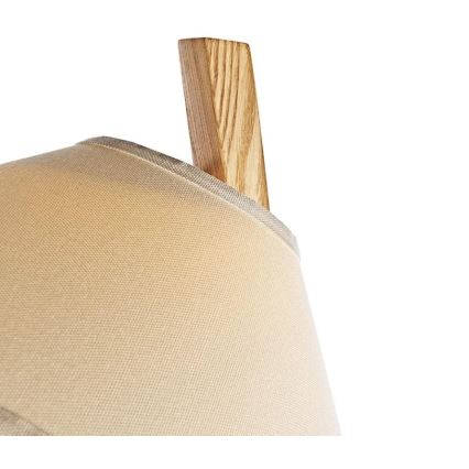 Golvlampa i massivt askträ 1xE27/60W/230V