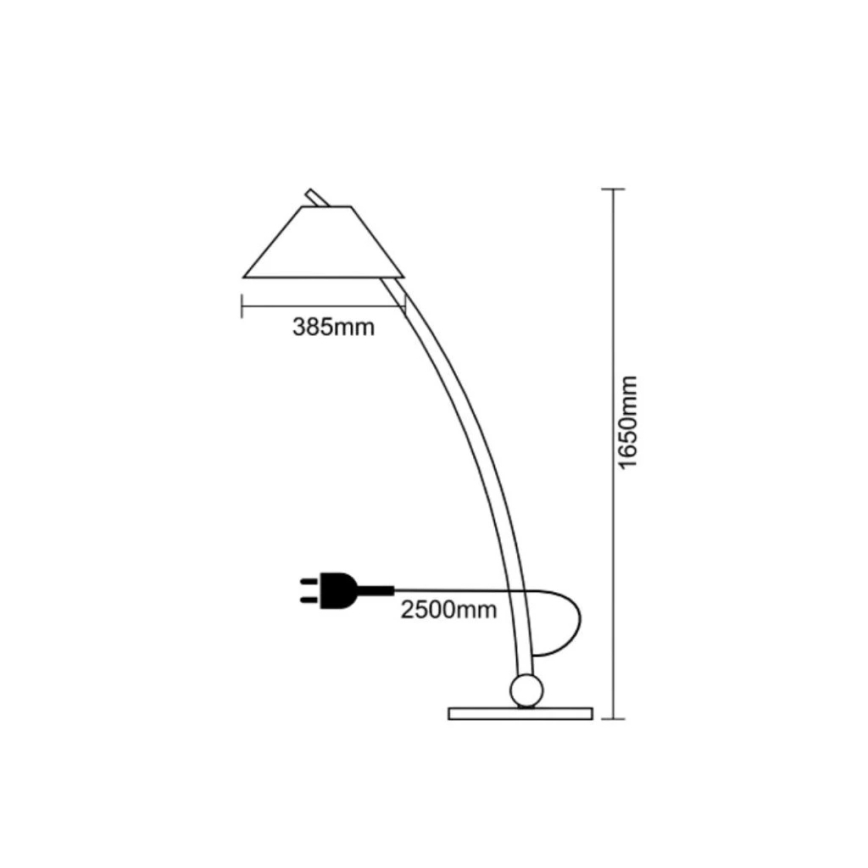 Golvlampa i massivt askträ 1xE27/60W/230V