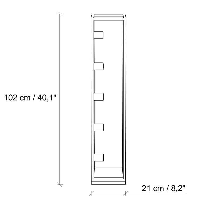 Golvlampa KAFES 5xE27/40W/230V, guldfärgad
