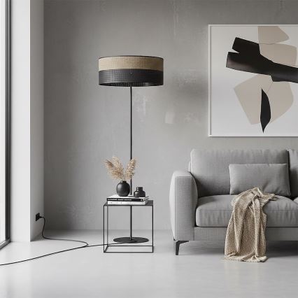 Golvlampa KARBON 1xE27/15W/230V svart/brun