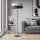 Golvlampa KARBON 1xE27/15W/230V svart/grå