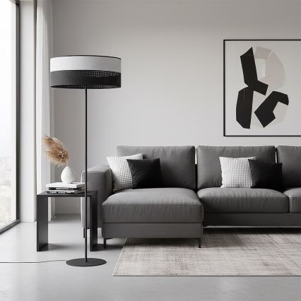 Golvlampa KARBON 1xE27/15W/230V svart/grå