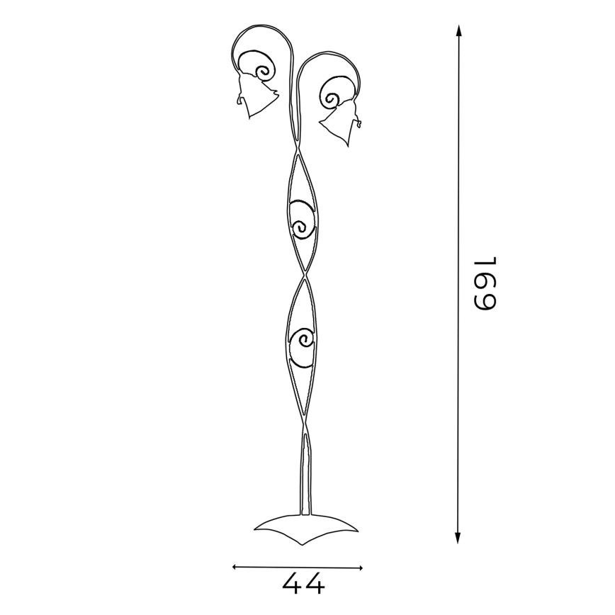 Golvlampa KOKARDA 2xE14/60W/230V