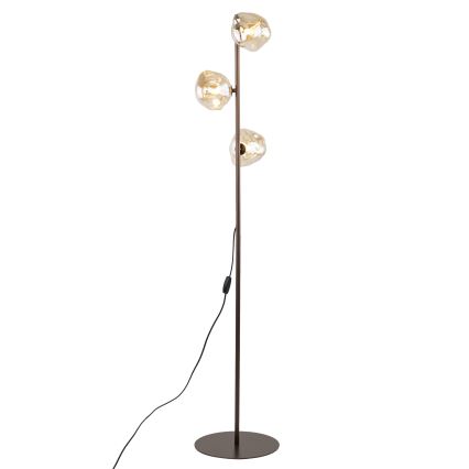 Golvlampa LAVA 3xG9/8W/230V brons/rökbeige