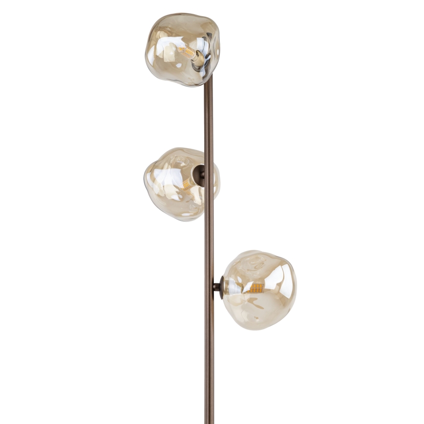 Golvlampa LAVA 3xG9/8W/230V brons/rökbeige