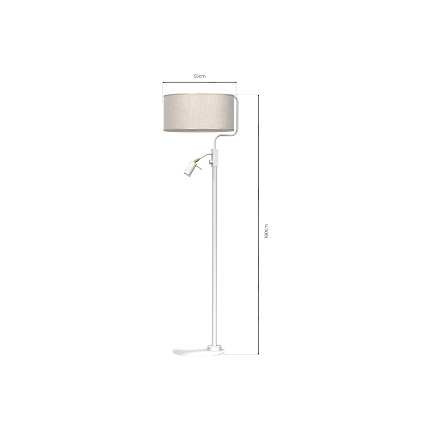 Golvlampa LINO 1xE27/40W/230V + 1xGU10-MR11/7W