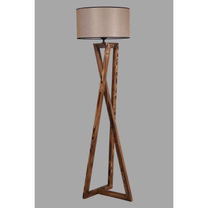 Golvlampa MACKA 1xE27/60W/230V beige/brun