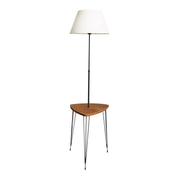 Golvlampa med bord 1xE27/40W/230V svart/brun