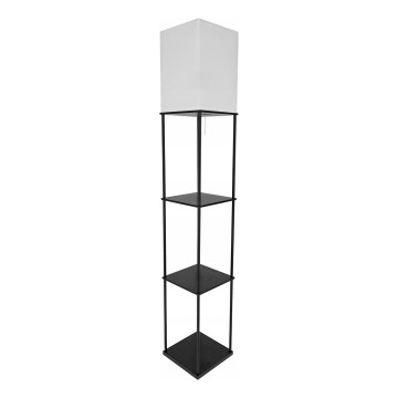 Golvlampa med hyllor 1xE27/40W/230V 160 cm svart/vit