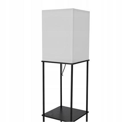 Golvlampa med hyllor 1xE27/40W/230V svart/vit