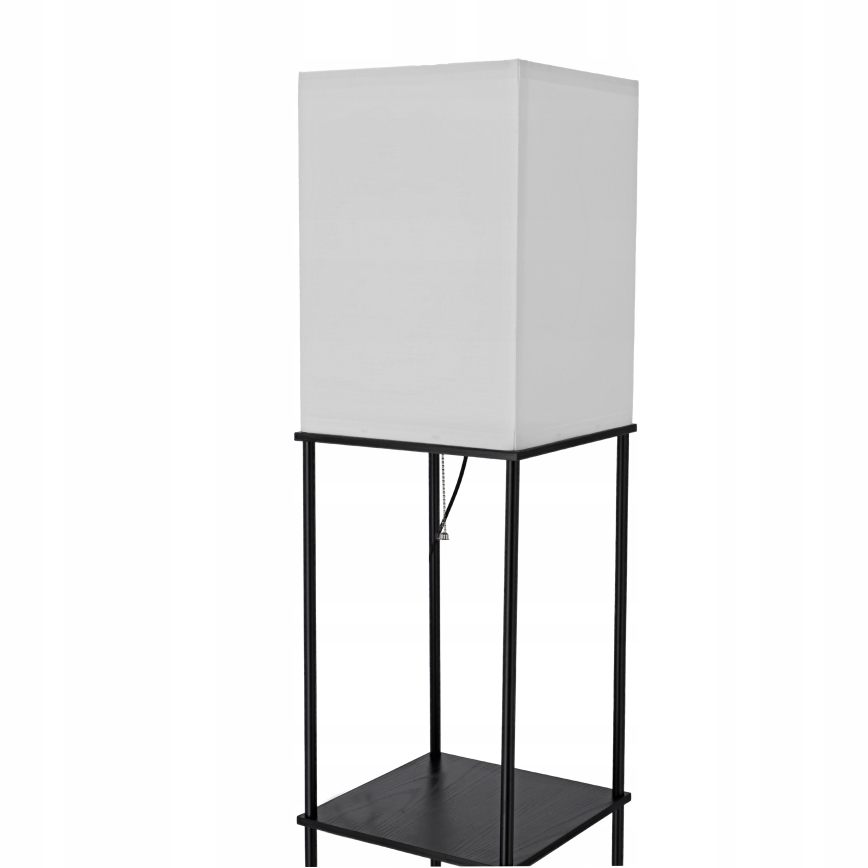 Golvlampa med hyllor 1xE27/40W/230V svart/vit
