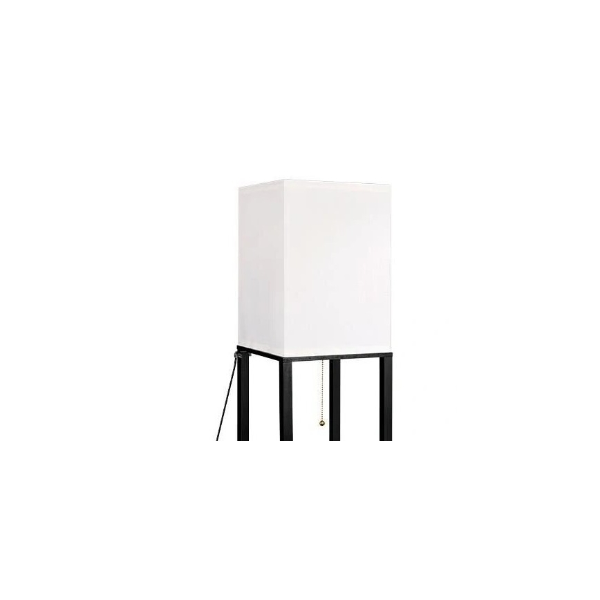 Golvlampa med hyllor 1xE27/60W/230V svart/vit