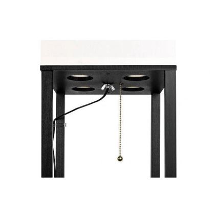 Golvlampa med hyllor 1xE27/60W/230V svart/vit