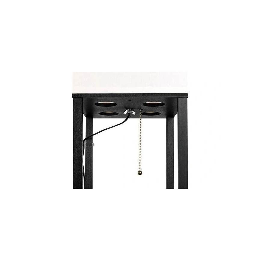 Golvlampa med hyllor 1xE27/60W/230V svart/vit