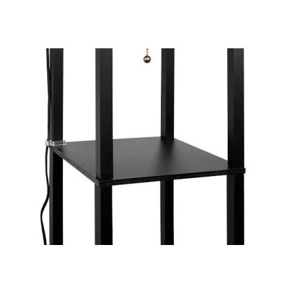 Golvlampa med hyllor 1xE27/60W/230V svart/vit