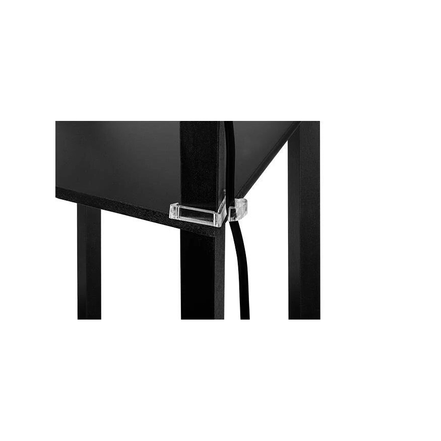 Golvlampa med hyllor 1xE27/60W/230V svart/vit