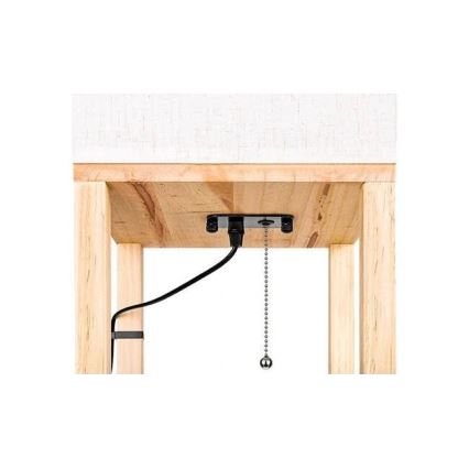 Golvlampa med hyllor 1xE27/60W/230V vit/brun