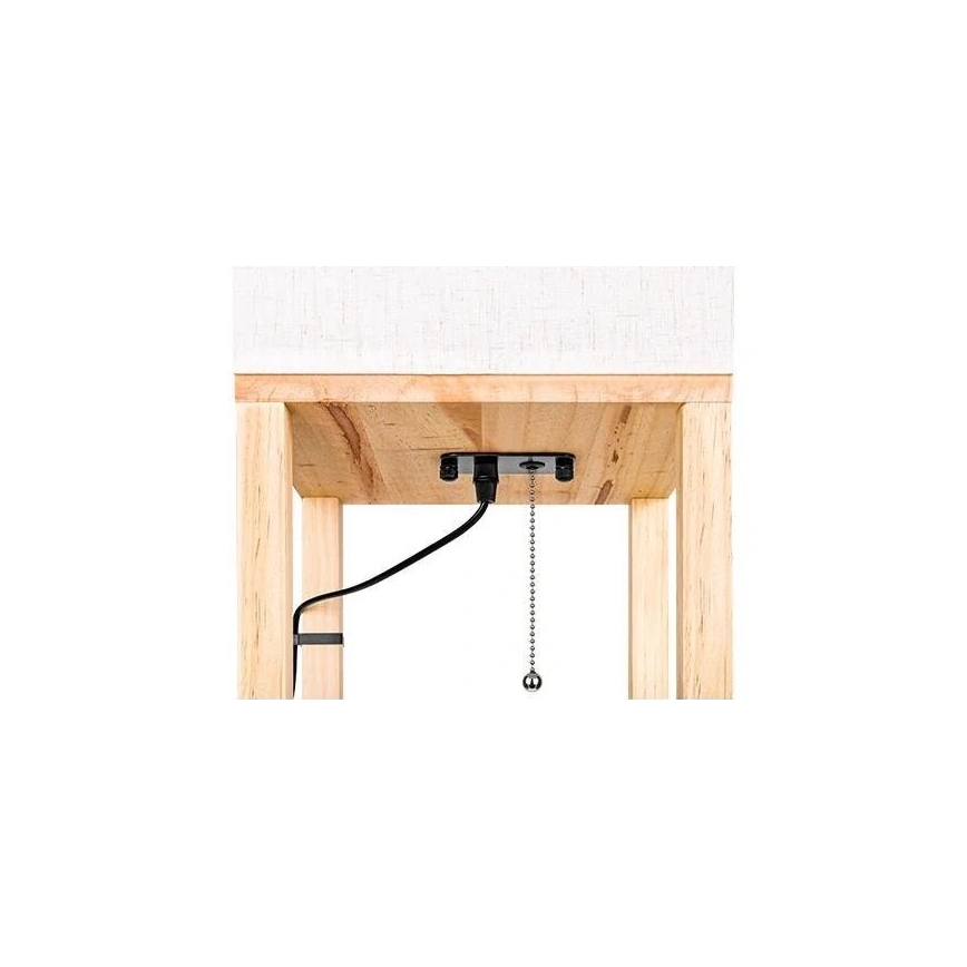 Golvlampa med hyllor 1xE27/60W/230V vit/brun