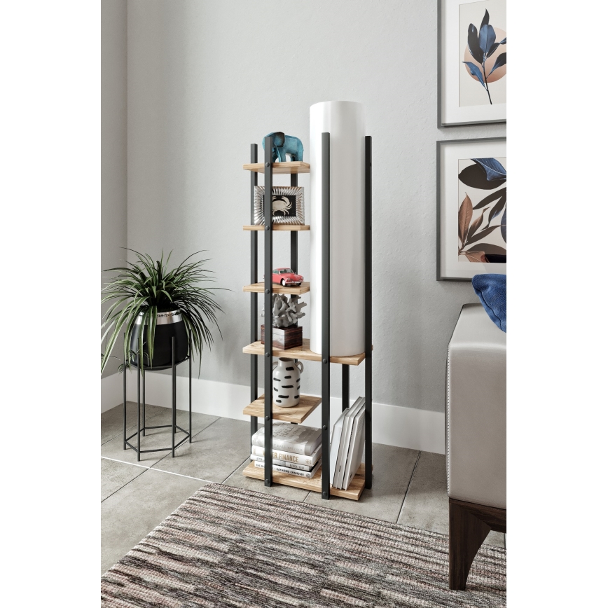 Golvlampa med hyllor MODA DOR 1xE27/40W/230V svart/brun