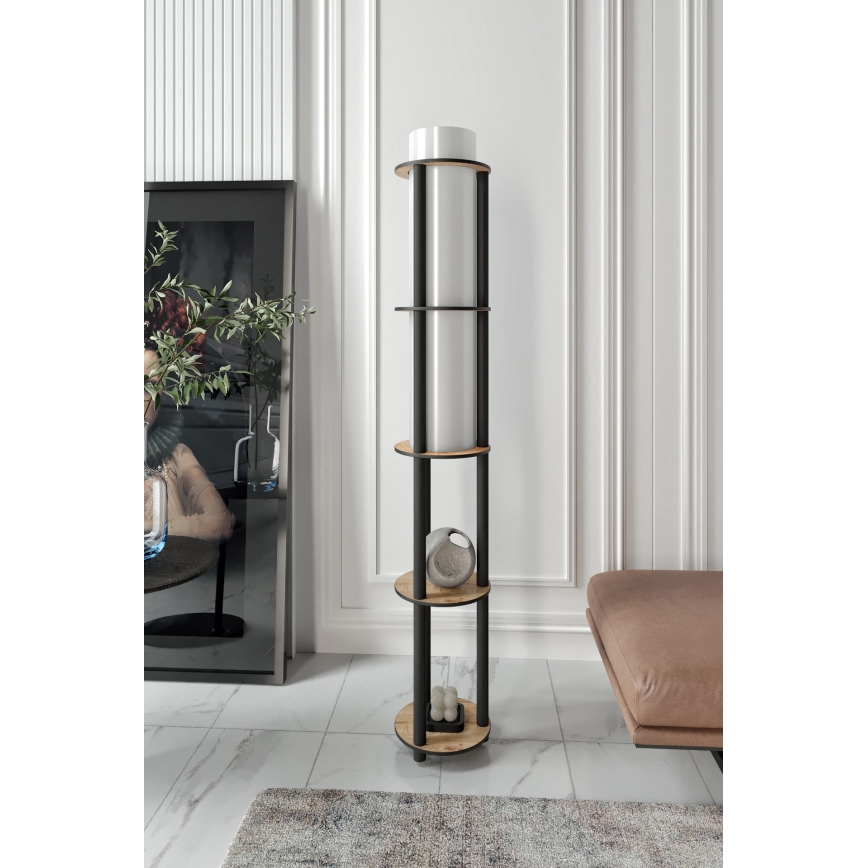 Golvlampa med hyllor NOTO 1xE27/40W/230V beige/svart