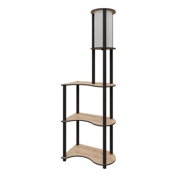 Golvlampa med hyllor NOTO 1xE27/40W/230V beige/svart