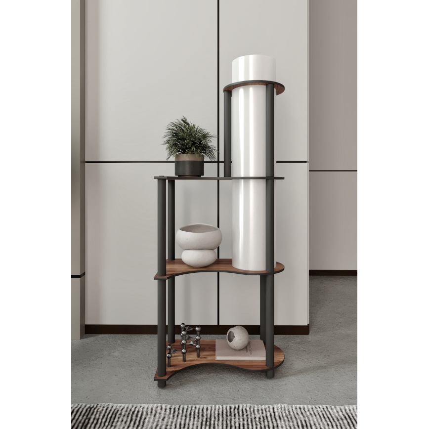 Golvlampa med hyllor NOTO 1xE27/40W/230V brun/svart