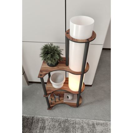 Golvlampa med hyllor NOTO 1xE27/40W/230V brun/svart