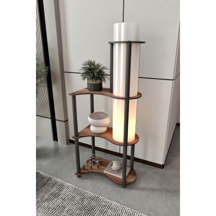 Golvlampa med hyllor NOTO 1xE27/40W/230V brun/svart