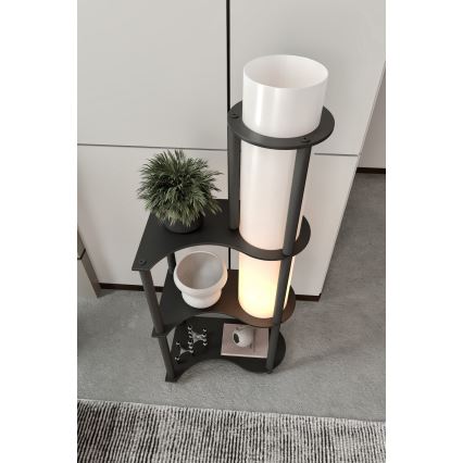 Golvlampa med hyllor NOTO 1xE27/40W/230V svart