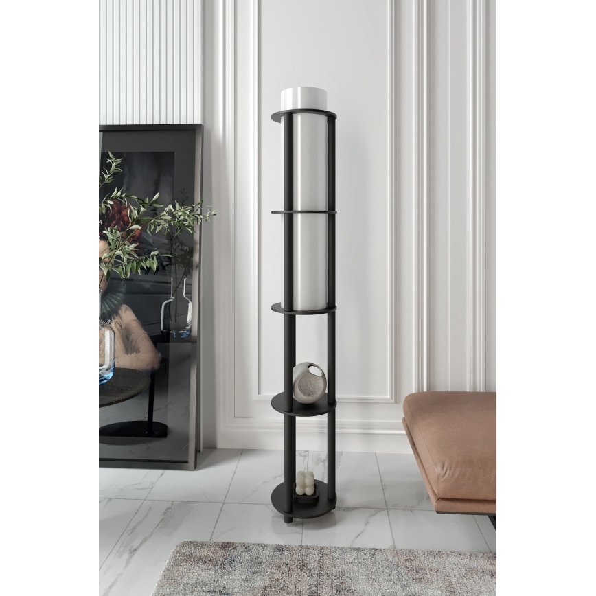 Golvlampa med hyllor NOTO 1xE27/40W/230V svart
