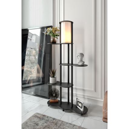 Golvlampa med hyllor NOTO 1xE27/40W/230V svart