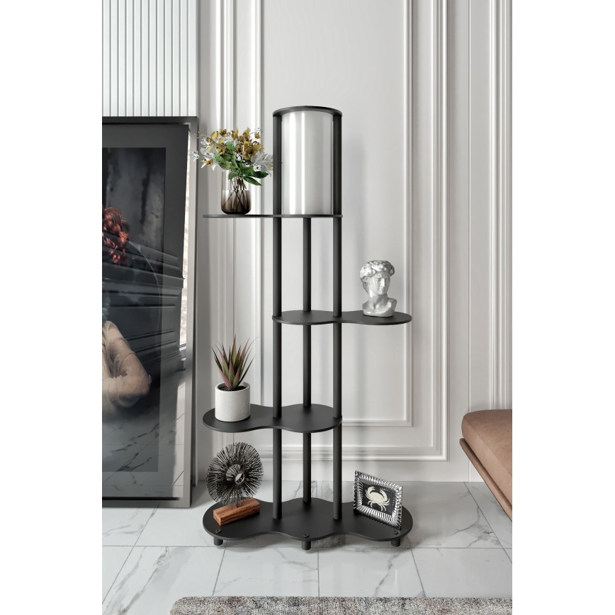 Golvlampa med hyllor NOTO 1xE27/40W/230V svart